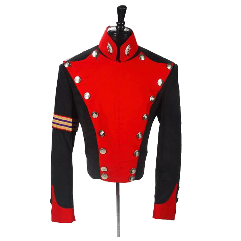 Men’s Red Michael Jackson Gothic Party Jacket | Iconic Thriller-Inspired Coat