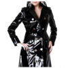 Women’s Shiny Black Vinyl PVC Gothic Coat