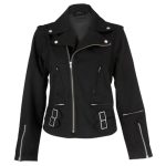 Women Black Gothic Jacket Punk Motorcycle Cotton Jacket (2025)