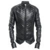 Men’s Genuine Black Leather Gothic Jacket