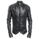 Men’s Genuine Black Leather Gothic Jacket