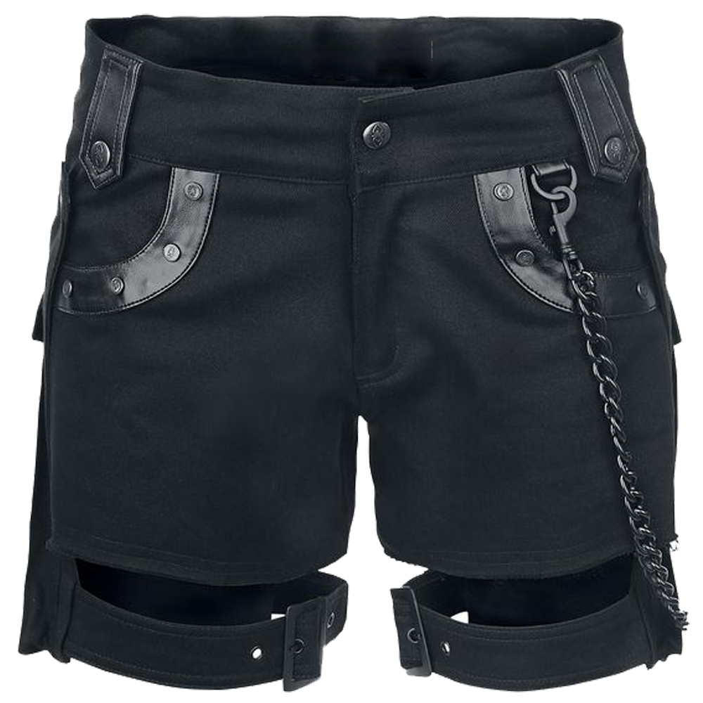 Women’s Industrial Gothic Cut-Out Shorts