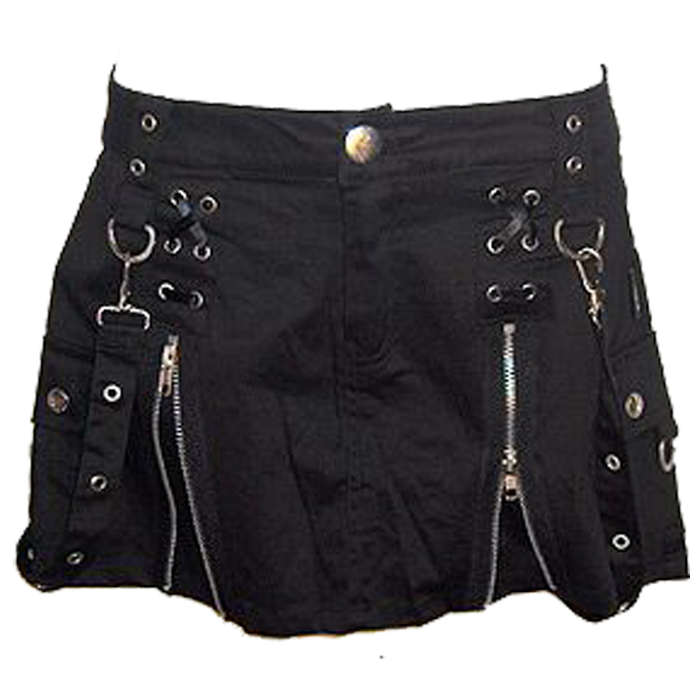 Women’s Black Gothic Mini Skirt
