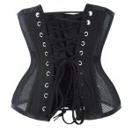 Ladies Black Mesh Underbust Waist Training Corset Bodyshaper Top - Image 2