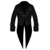 Men Steampunk Swallowtail Gothic Black Tailcoat