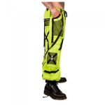 Men’s Neon Green Cyber Industrial Trousers with Straps | Cybergoth Rave Pants - Image 2