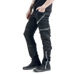 Men Gothic Carsten Pant | Black Punk Rock Pants with Straps & Zippers - Image 2