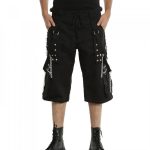 Men Punk Gothic Black Chain Zip Trousers - Image 2
