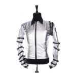 Men’s Classic Michael Jackson Bad Tour Jacket | Punk Style Silver Bodysuit Replica