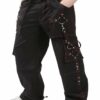 Men’s Industrial Goth Baggy Trousers | Punk Rave Cargo Pants with Straps