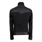 Men’s Punk Black Denim Jacket - Image 2