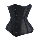Ladies Black Mesh Underbust Waist Training Corset Bodyshaper Top