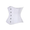 White Cotton Underbust Corset | Steel-Boned Waist Trainer Gothic Waist Cincher