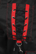 Red Bondage Pants Black Zippers and Laces Pant Punk Pants High Waist Pant - Image 4