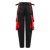 Red Bondage Pants Black Zippers and Laces Pant Punk Pants High Waist Pant (2025)