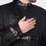 Men Gothic Long Black Hellraiser Coat - Image 3