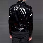 Men Gothic Vinyl PVC Motorcycle Jacket - Image 3