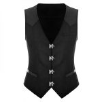 Men Gothic Vest Steampunk Victorian Waistcoat Halloween Mans fashion Vest (2025)