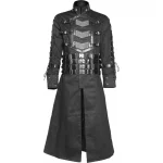 Men Dark Hellraiser Pinhead Gothic Coat - Image 2