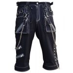 Men Bondage Gothic Short White Thread Chains Short Pant (2025)
