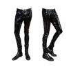 Men Gothic Skinny PVC Vinyl Pants | Black Vinyl Stretch Jeans
