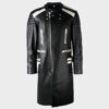 Men Gothic Black Genuine Leather Short Coat | Modern Alternative Style
