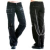 Men Gothic Black Zipper Chain Pant