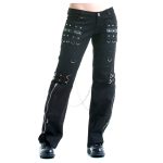 Men Gothic Black Zipper Chain Pant - Image 2