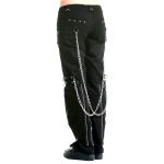 Men Gothic Black Zipper Chain Pant - Image 3