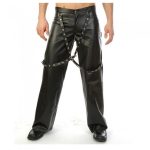 Men Industrial Gothic Pants with Straps & Chains