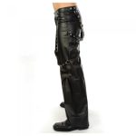 Men Industrial Gothic Pants with Straps & Chains - Image 2