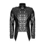 Handmade Men Gothic Heavy Fashion Jacket Pu Leather Military Jacket Uniform Halloween Costume (2025)