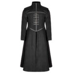 Men Gothic Long Coat with Zippers and Straps, Black Gothic Visual Fantasy Gothic Fashion (2025)