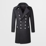 Mens Gothic Coats | Long Military Trench Coat Steampunk Victorian Style - Image 2