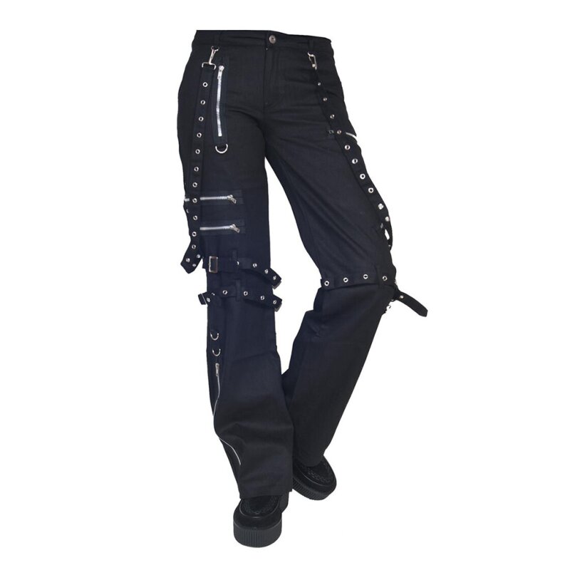 Men Gothic Pant | Gothic Attitude Bondage Zip Andy Pants