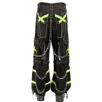 Men Gothic Trousers Bondage Pants With Zip Off Legs to Shorts - Image 2