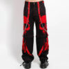 Men Gothic Red Skull Punk Pants Baggy Style Alternative Trousers