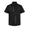 Men Short Sleeve Gothic Shirt Black Axl Shirt With D-rings Style (2025)