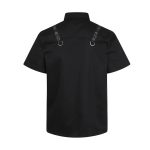 Men Short Sleeve Gothic Shirt Black Axl Shirt With D-rings Style - Image 3