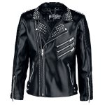 Men Gothic Silver Studded Jacket Brando Biker Leather Jacket Punk Spikes Jacket (2025)