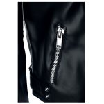 Men Gothic Silver Studded Jacket Brando Biker Leather Jacket Punk Spikes Jacket - Image 2