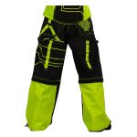 Men Gothic Cyber Punk Baggy Trousers | Black & Green Alternative Pants - Image 3