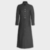 Men’s Preacher Black Wool Gothic Trench Coat | Long Gothic Winter Overcoat