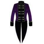 Men Victorian Tailcoat Purple Jacket | Handmade Steampunk VTG Tailcoat