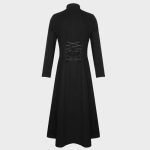 Men Gothic Pirates Steampunk Military Long Coat | Victorian Cotton Trench Coat - Image 2