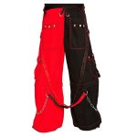 Men Gothic Punk Baggy Pants | Convertible Cargo Trousers with Chains & Zip-Off Legs - Image 2