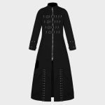 Men Pinhead Hellraiser Vampire Long Gothic Coat | Men Gothic Black Trench Coat