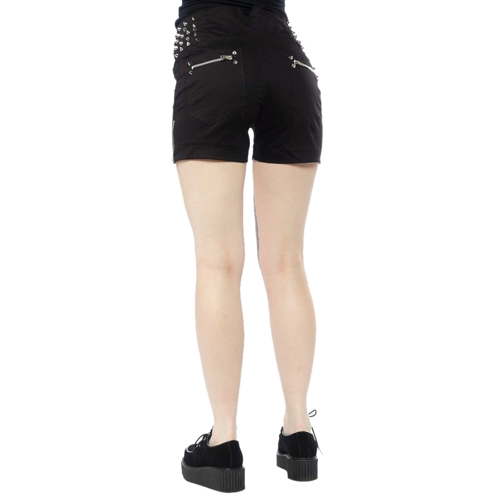 Women’s Punk Rock Gothic Shorts with Spikes - Image 5