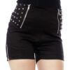 Women’s Punk Rock Gothic Shorts with Spikes