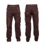 Steampunk Gothic Brown Pants | Dieselpunk Military Officer Trousers